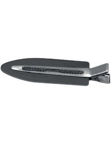 EUROSTIL FERMAGLI NERI CON GOMMA X 4PZ 8,2 CM