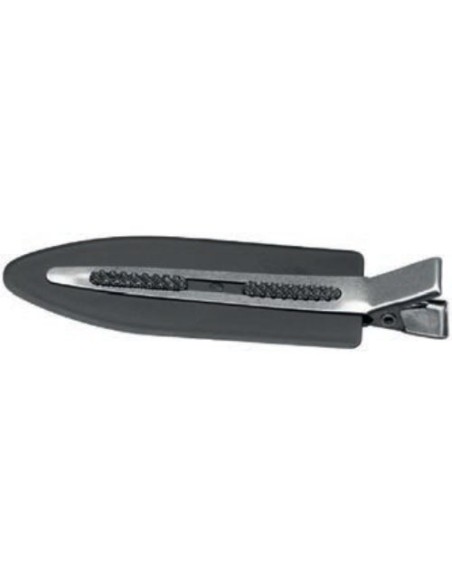 EUROSTIL FERMAGLI NERI CON GOMMA X 4PZ 8,2 CM