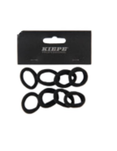 ELASTICI SOTTILI 8 PZ NERI 0,5CM
